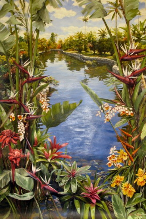 "Southern Paradise" by Silvia Suarez, size 48w x 72h