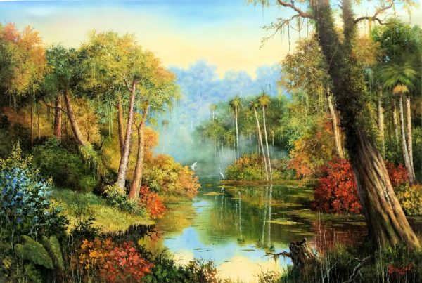 "Florida Tropical" by Villaflor Bacci, size 72w x 48h