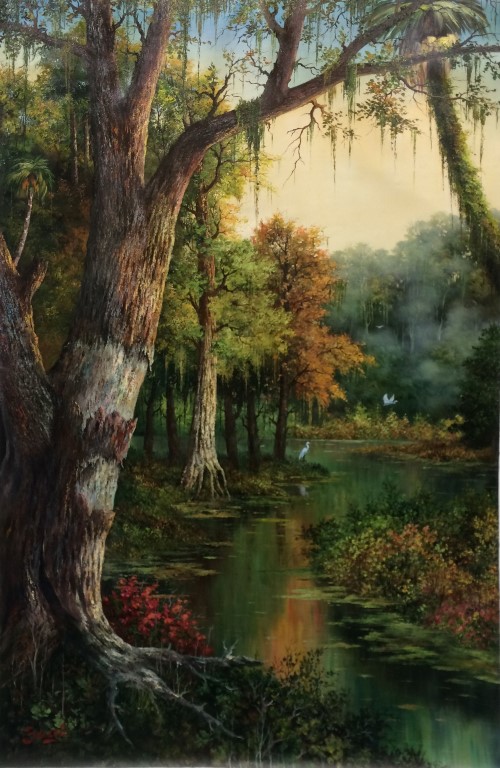"Florida Tropical" by Villaflor Bacci, size 48w x 72h