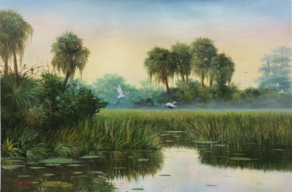 "Old Florida" by Villaflor Bacci, size 36w x 24h