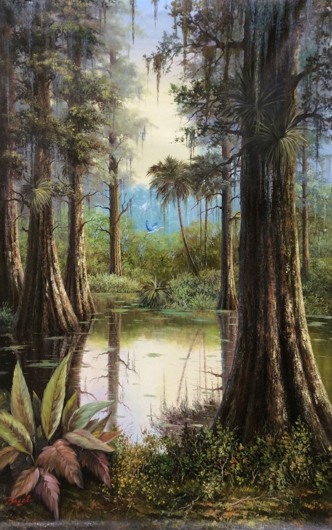 "Old Florida" by Villaflor Bacci, size 40w x 60h