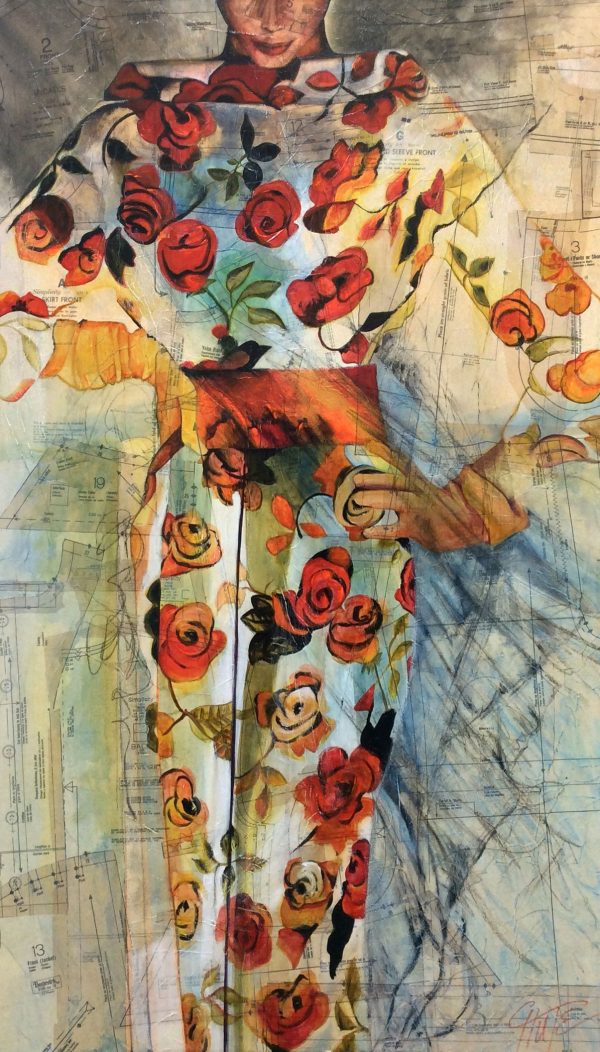 "Dress Pattern 7" by Patricia Chute, size 30w x 60h