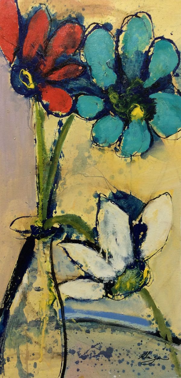"Fleurs X-32" by Helen Zarin, size 16w x 32h