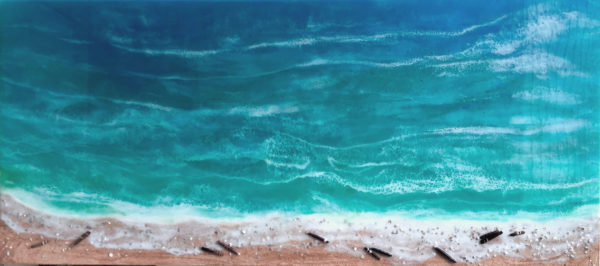 "Edge of Paradise" by Jacqueline Mack, size 80w x 36h