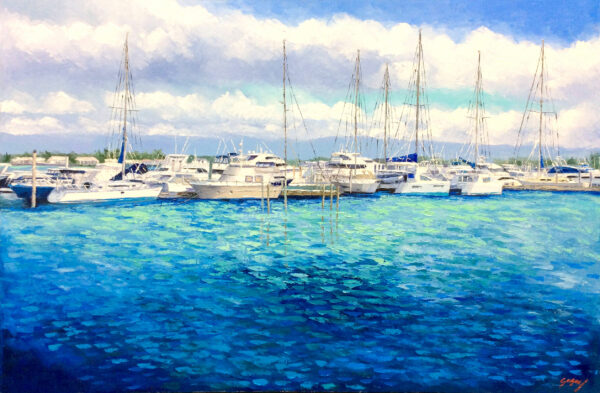 "Naples Marina Series" by Mauricio Garay, size 60w x 40h