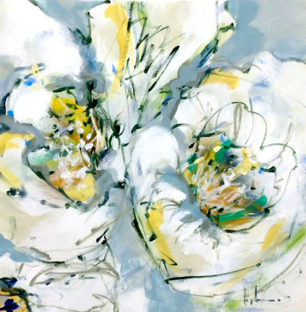 "Abstract Floral Series ll" by Angela Maritz, size 30w x 30h