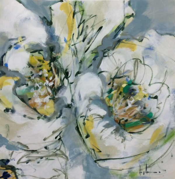 "Abstract Floral Series" by Angela Maritz, size 30w x 30h