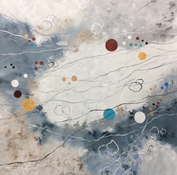"We All Are Connected" by Gudrun Newman, size 66w x 66h