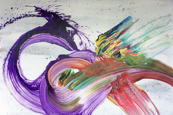 "Purple Wave" by Velfin, size 75w x 51h
