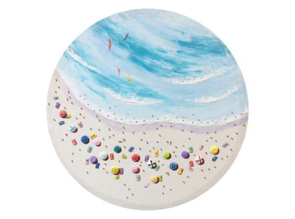 "Whimsical Beach Series" by Alfredo Candela, size 33w x 33h