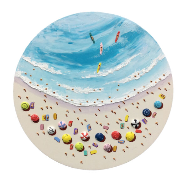 "Whimsical Beach Series" by Alfredo Candela, size 20w x 20h