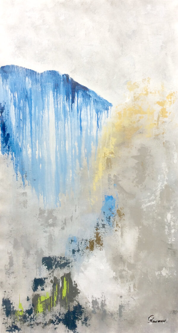 "Mountain View II" by Gudrun Newman, size 20w x 40h