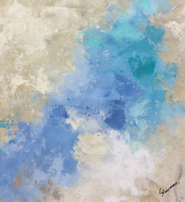 "Ocean I" by Gudrun Newman, size 16w x 18h