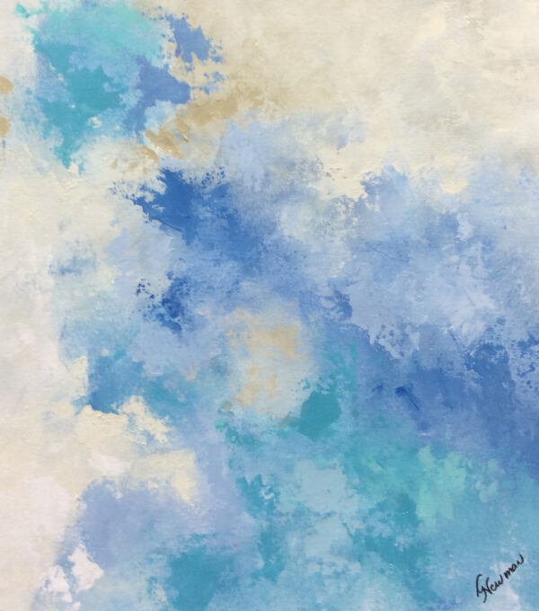 "Ocean III" by Gudrun Newman, size 16w x 18h