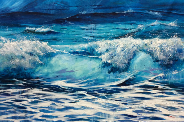 "Breaking Waves I" by Fran Martin, size 60w x 40h
