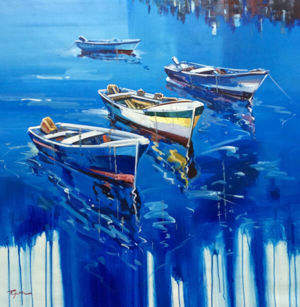 "Out Boating I" by Fran Martin, size 47w x 47h