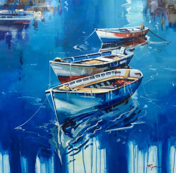 "Out Boating II" by Fran Martin, size 47w x 47h