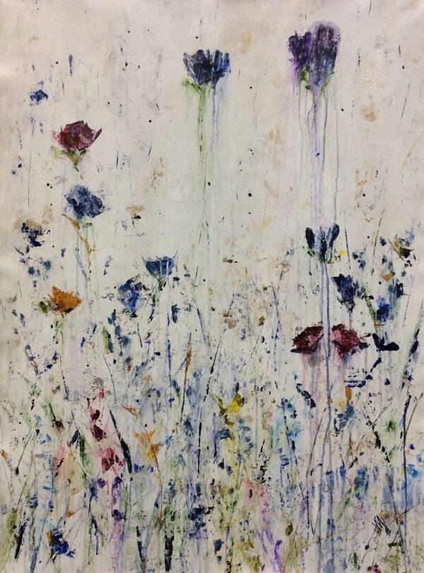 "Bumble Bees Garden II" by Jodi Maas, size 30w x 40h
