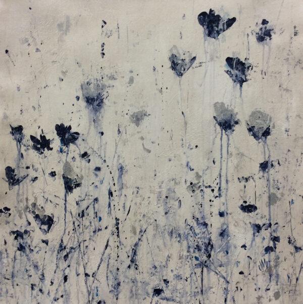 "Midnight Floral I" by Jodi Maas, size 24w x 24h