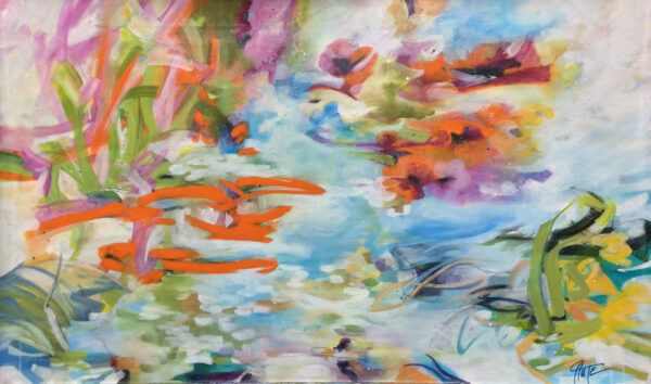 "Water Garden" by Patricia Chute , size 60w x 36h