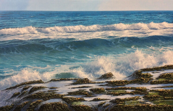 "Crashing Waves" by Soler, size 47w x 31h