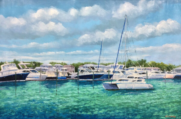 "Naples Marina Series" by Mauricio Garay, size 60w x 40h