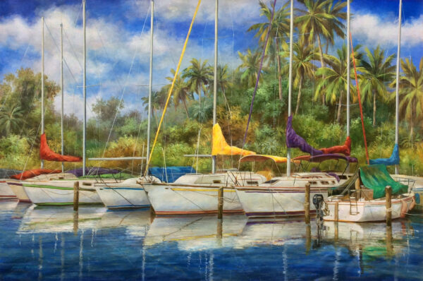 "Marina Series" by Paul Wren, size 60w x 40h