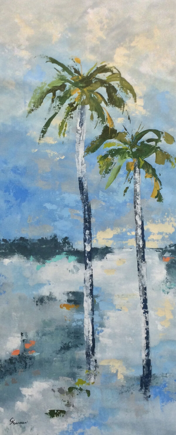 "Tropical Delight I" by Gudrun Newman, size 20w x 48h
