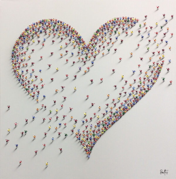 "Heart II" by Bartus, size 40w x 40h