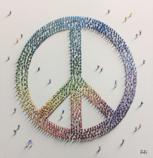 "Peace II" by Bartus, size 40w x 40h