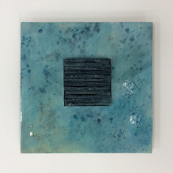 "Square Tile with Inner Stack" by Naira Barseghian, size 13w x 13h