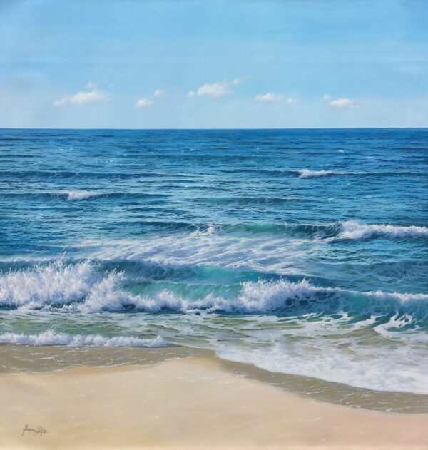 "Shoreline I" by Soler, size 47w x 47h