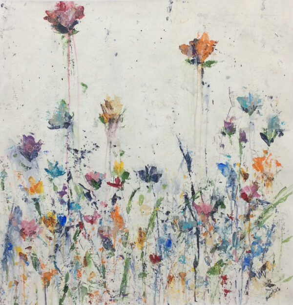 "No Gravity Floral X" by Jodi Maas, size 30w x 30h