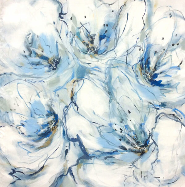 "Floral Whisper IV" by Angela Maritz, size 47w x 47h