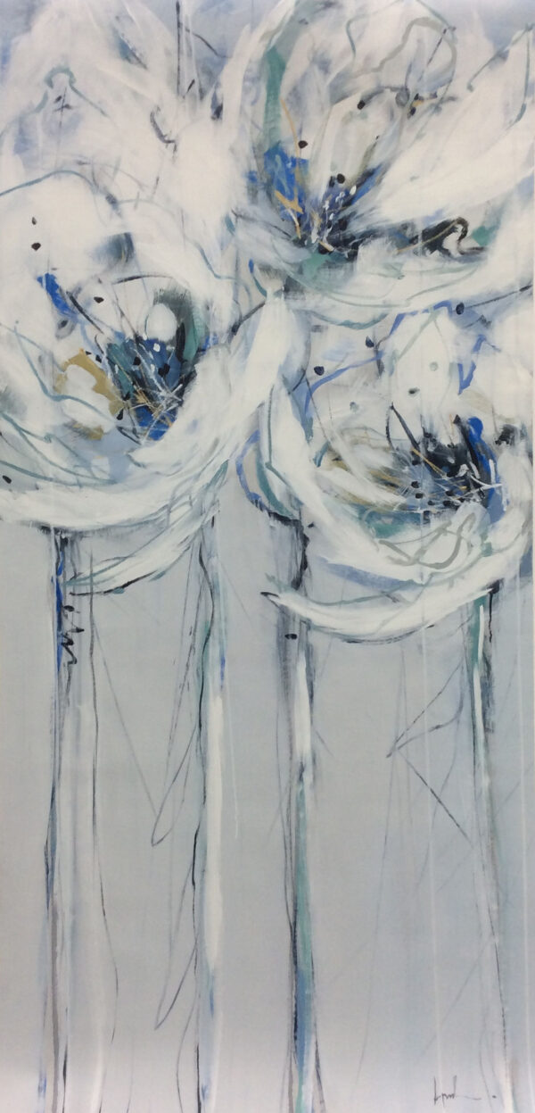 "Floral Whisper I" by Angela Maritz, size 36w x 72h