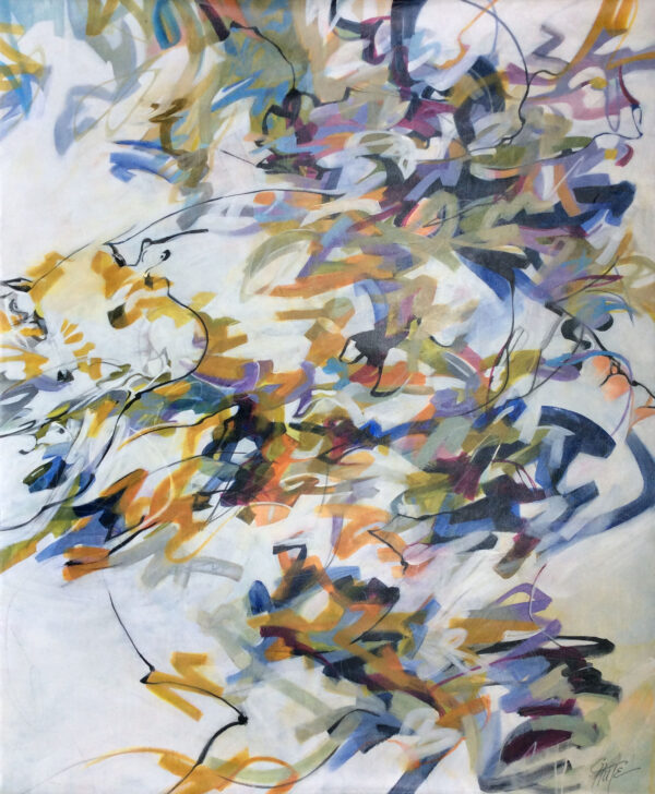 "Ribbons of Color" by Patricia Chute, size 48w x 60h