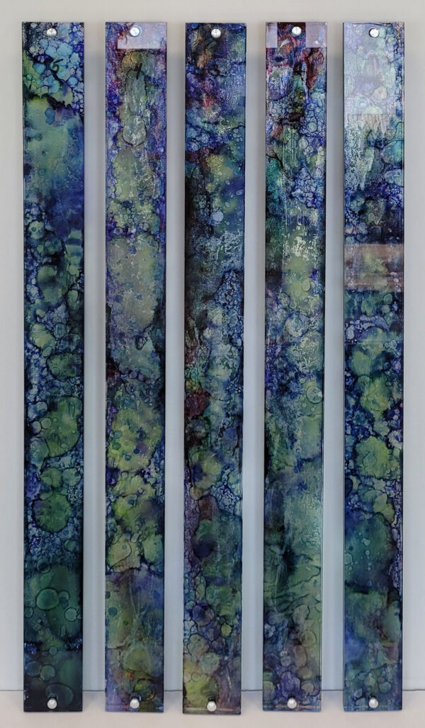"Blueberry Bliss" by Jacqueline Mack, set of 5 panels