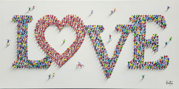 "Love" by Bartus, size 47w x 24h