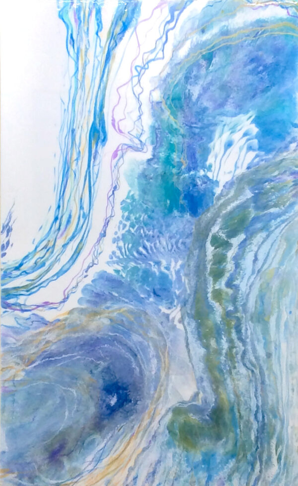 "Glacier Flow" by Jacqueline Mack, size 64w x 39h