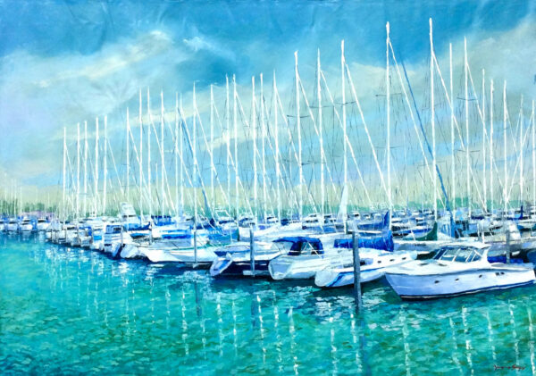 "Naples Marina Series" by Mauricio Garay, size 60 x 40