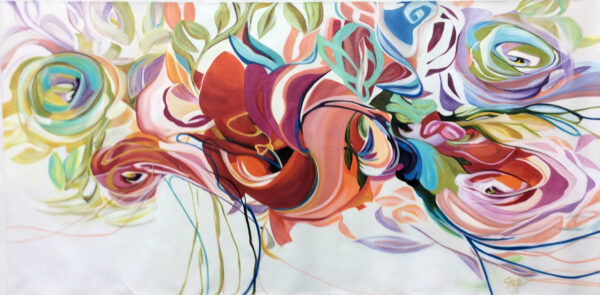 "Artistic Flourish II" by Patricia Chute, size 72w x 36h