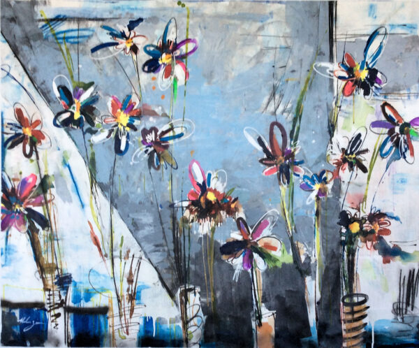 "Mirage Floral" by Helen Zarin, size 60 x48