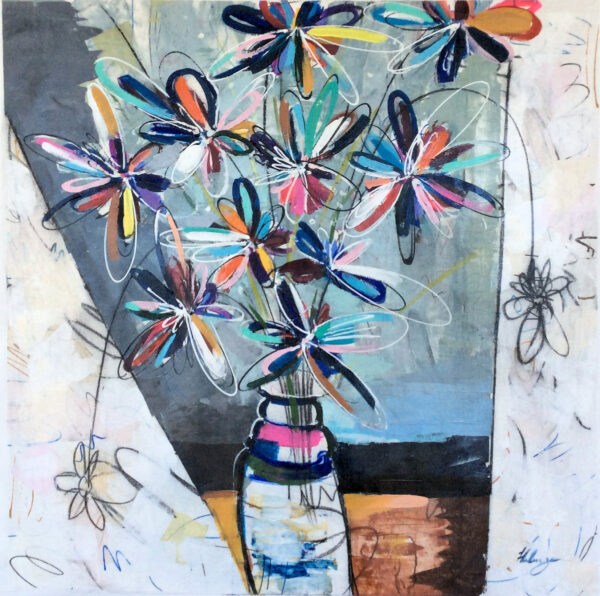 "Jardin" by Helen Zarin, size 40 x 40