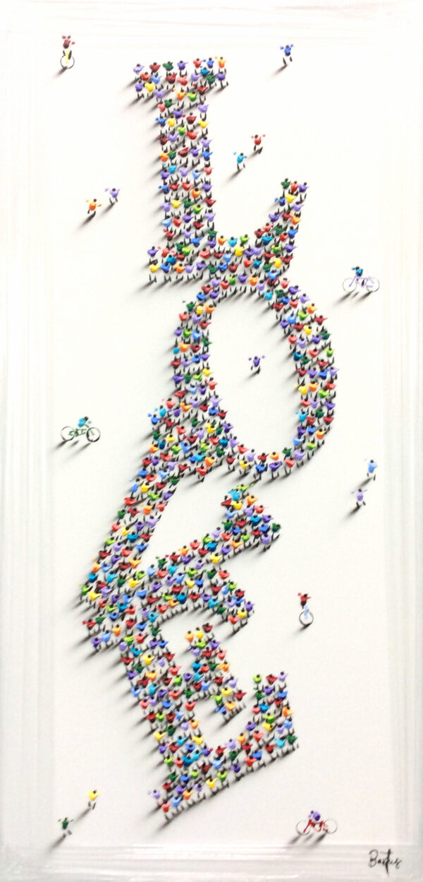 "LOVE" by Bartus, size 24"w x 48"h