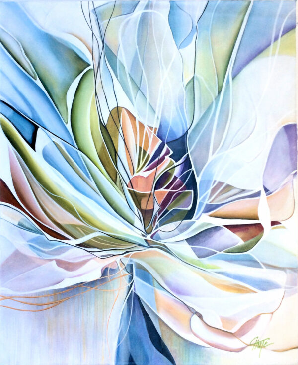 "Petal Abstract ll" by Patricia Chute, size 48w x 60h