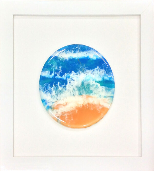 "Ocean Series lll" by Jacqueline Mack, size 14x14"