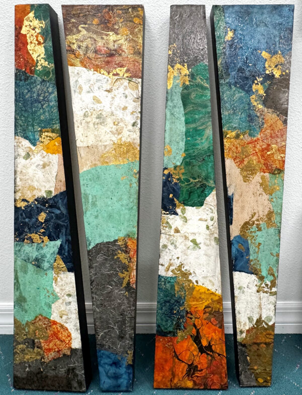 "Backgammon" by Tiersky, Set of 4 Panels