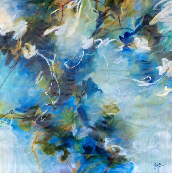 "Water Garden" by Patricia Chute, size 60" x 60"