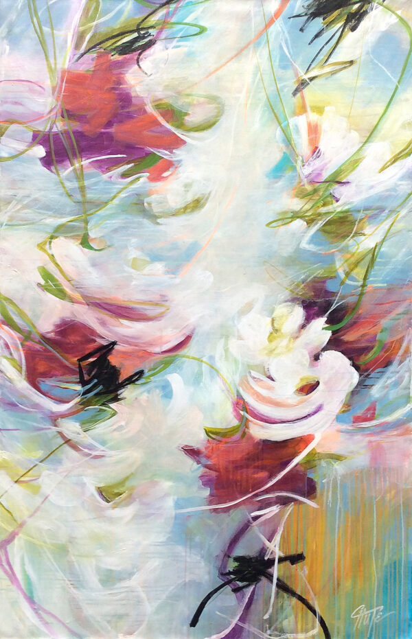 "Floral Elements" by Patricia Chute, size 40x60"