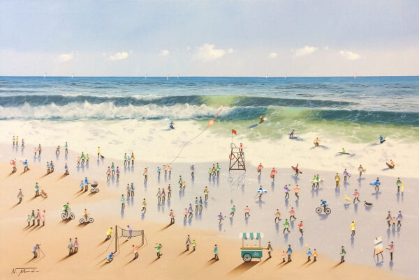 "Beach People" by Nuria Miro, size 47"x31.5"